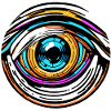 Psychedelic / Auge / Psychobilly / Comic / bunt