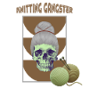 Knitting lover skull design