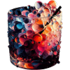 Abstraktes Cocktailglas
