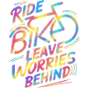 Lebendiges Regenbogen-Fahrradfahrdesign