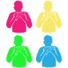Buntes Panflöten Quartett Magie - Geschenk
