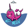 Einhorn pink Wal