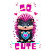 Blue Heart Hedgehog - So cute