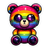 Rainbow teddy bear LGBT