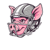 Helmet American Football Pig