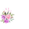 Lila Blumenbuchstabe D