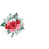 Red Floral Letter D