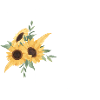Blumenbuchstabe D Sonnenblume