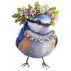 Couronne florale d’oiseau