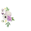 Lila Blumenbuchstabe D