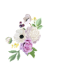 Purple Floral Letter E