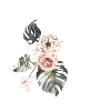 Tropischer Blumenbuchstabe E