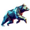 3D Geometric Origami Bear