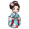 japonaise en kimono - japon - manga