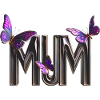 Mum - Mom with butterflies