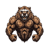 Bear Grizzly Muscles