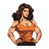 Woman Fitness Muscles Gym Girl