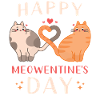 Happy Meowentine's Day Feline Affection