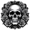 Skull and Roses Rock/metal
