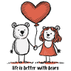 Bears, Lovers, Stick Figures, Couple