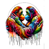 Orang-Utan Liebe - Farbberührung