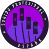 Logo with purple background.