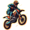 Jump Motocross Biker