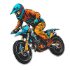 Jump Motocross Biker