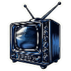 Blue retro television