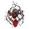 Skeleton Heart Hands Spider Web