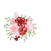 Roter Blumenbuchstabe E