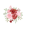 Roter Blumenbuchstabe F
