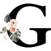 Tropical floral letter g