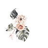 Tropical floral letter f