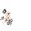 Tropischer Blumenbuchstabe g