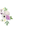 Lila Blumenbuchstabe g
