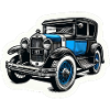 Alter blauer Oldtimer