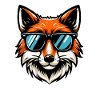 Cooler Fuchs mit Sonnenbrille