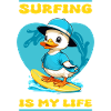 Canard surfeur mignon