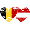 Belgium Austria Flag Heart Used