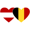 Austria Belgium Flag Heart
