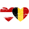 Austria Belgium Flag Heart Used
