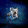 Sweet little West Highland with flowers