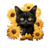 Chat tournesols drôle cadeau