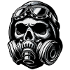 Stylish Skull with gas mask