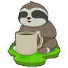 Faultier Tasse Kaffee