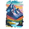 mountain nature hiking climbing lake