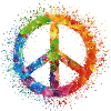 Rainbow Peace Symbol Celebration