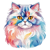 Aquarelles de chat persan