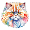 Aquarelles de chat persan